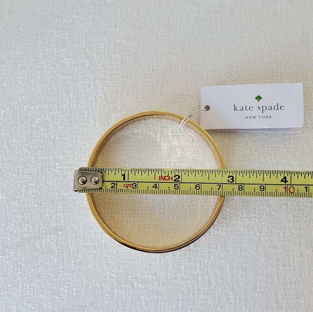 Kate Spade Cream&Gold Enamel Bangle Bracelet - Picture 5 of 5